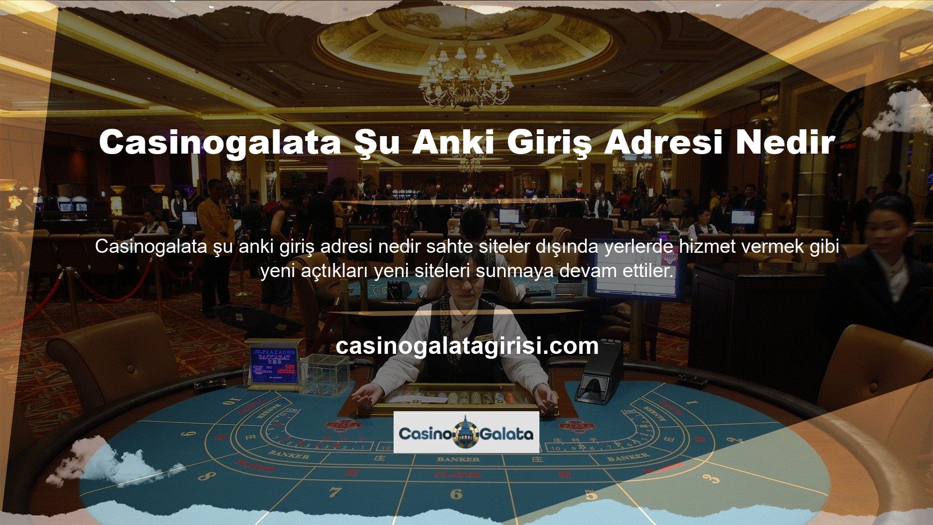 Casinogalata, bahisçileri sosyal medya hesaplarında yeni bir giriş adresi ile kayıt olmamaları konusunda uyarmak için bu adresi çeşitli seçeneklerle kullanıcılara sağlayacaktır